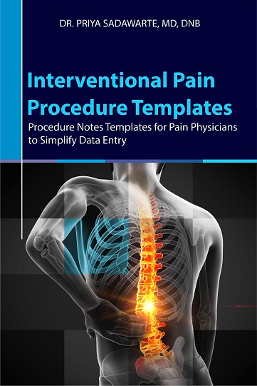 Dr Priya Sadawarte MD DNB Interventional Pain Procedure Templates Book Front Cover